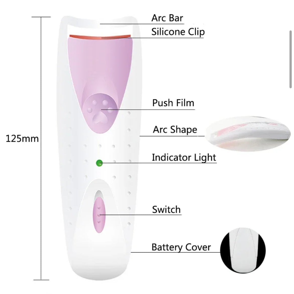 Lash curler with temperature for extra volume