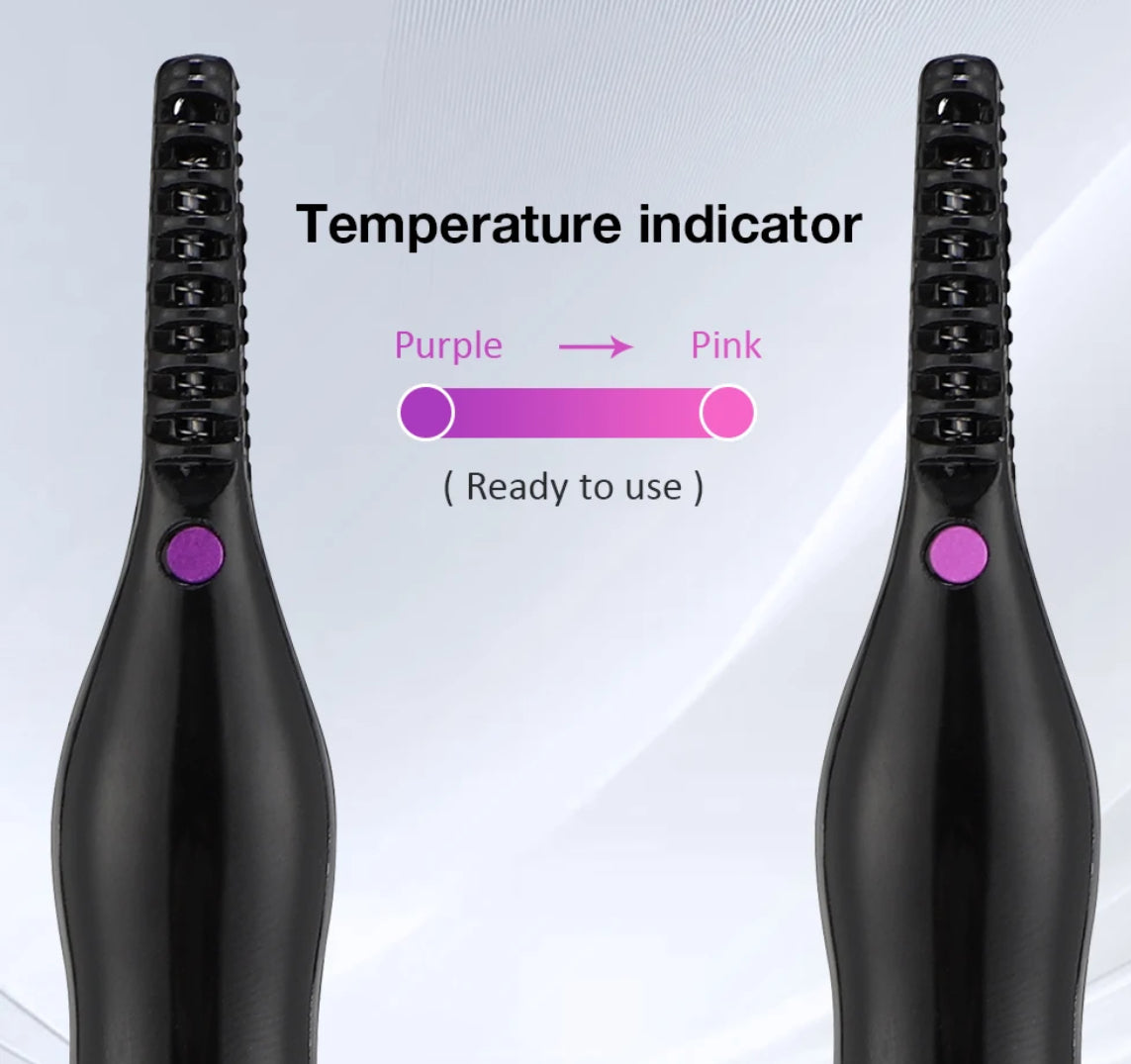 Lash curler with temperature for extra volume